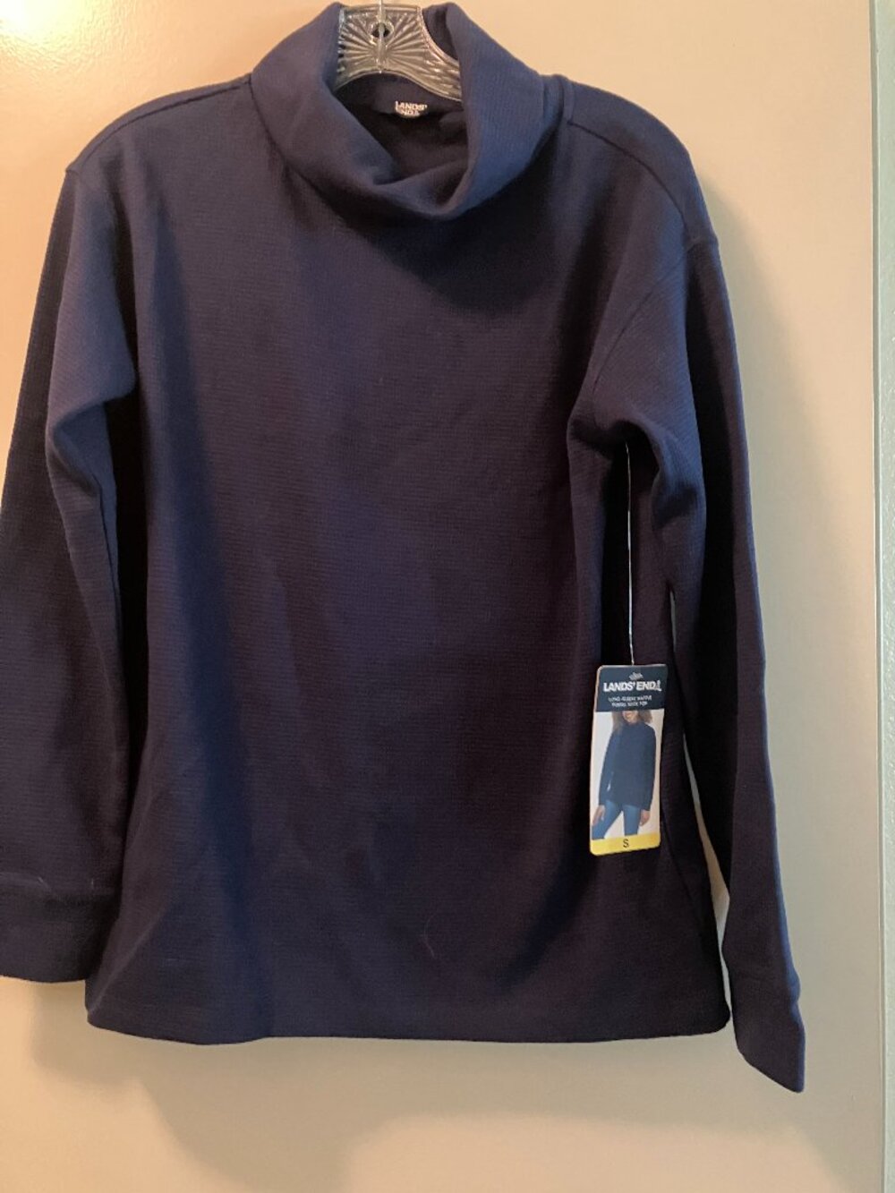 Lands' End Navy Long Sleeved Top Size S